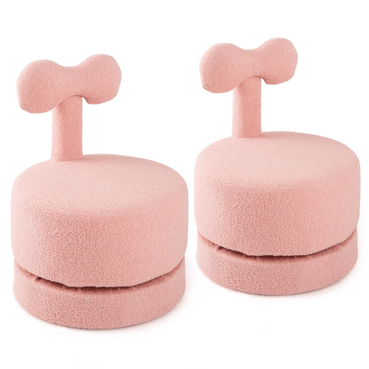 2 Vnt. Vaikiškų Besisukančių Kėdučių Komplektas, 360°, 43 × 43 × 57 cm Vaikiški Foteliukai ir Pufai