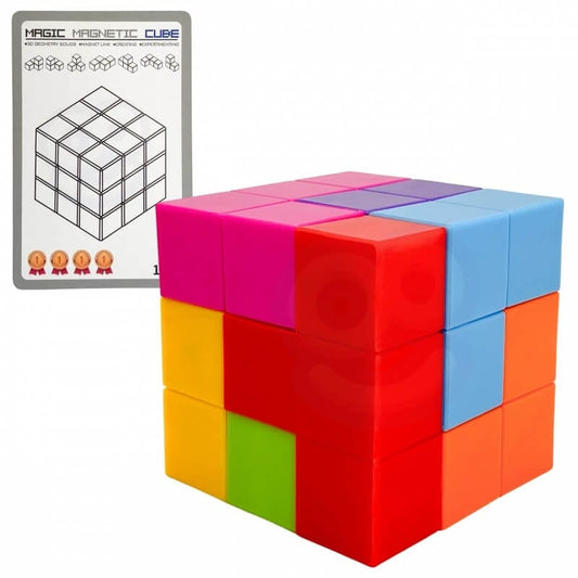 3D Magnetiniai Kubeliai Tetris Su Kortelėmis, Nuo 3 Metų Stalo Žaidimai