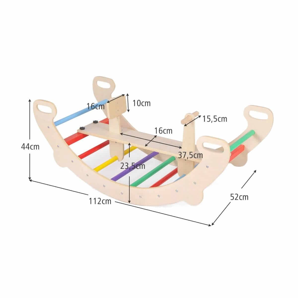 4-in-1  Medinė Žaidimų Aikštelė Vaikams Supynė Rokeris, Laipiojimo Arka 3049 Sūpynės ir Žaidimų Aikštelės