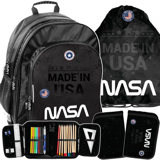 6 dalių Mokyklinis Rinkinys "NASA" Su Ergonomiška Kuprine Kuprinės