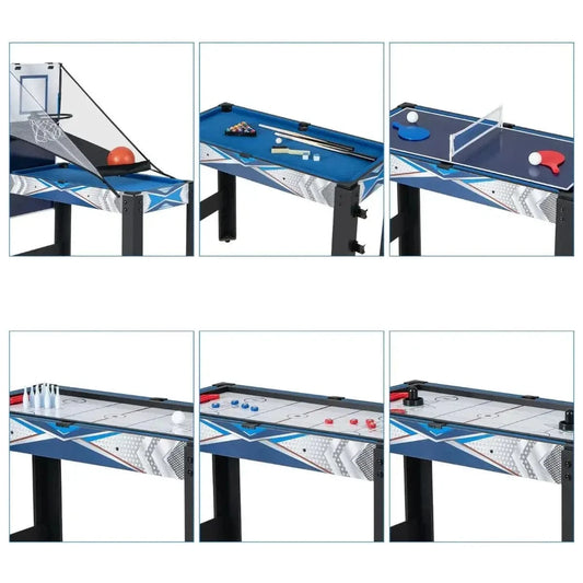 6-in-1 Daugiafunkcis Žaidimų Stalas Vaikams Su Krepšiniu Ir Biliardu Stalo Žaidimai