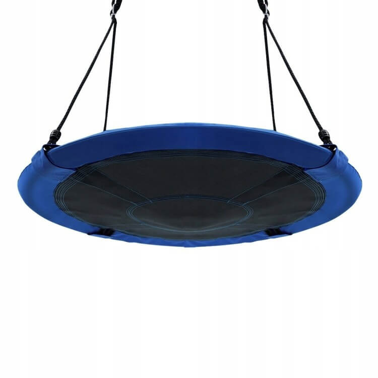 Apvali Vaikiška Sodo Supynė Gandralizdis, Reguliuojamos Virvės, Mėlyna 100 cm Sūpynės ir Žaidimų Aikštelės