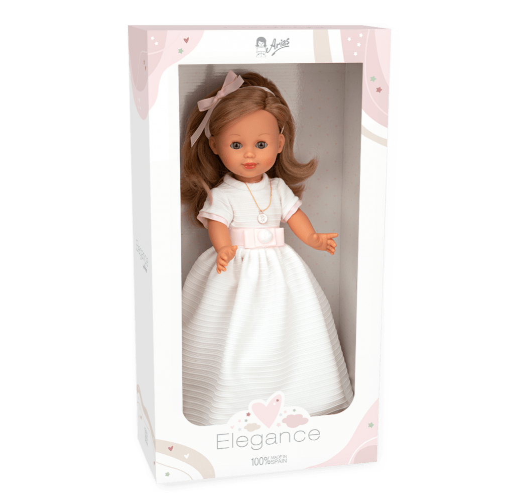 Arias lėlytė Šventė, šviesiaplaukė 42 cm