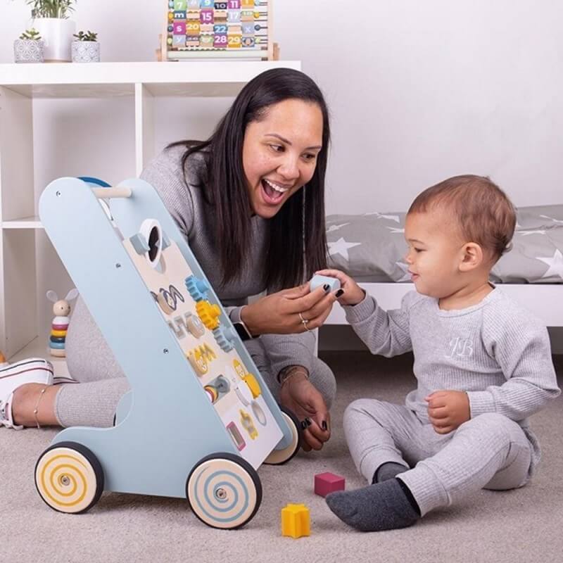 Bigjigs Žaislas Vaikams medinis stumdukas Stumiamos Mašinėlės Vaikams