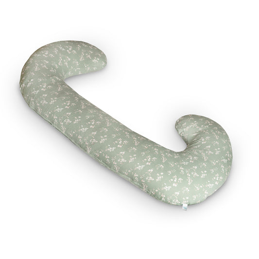 CebaBaby DUO maitinimo pagalvė „Žalios gėlės“, 300 cm – nuotrauka 1