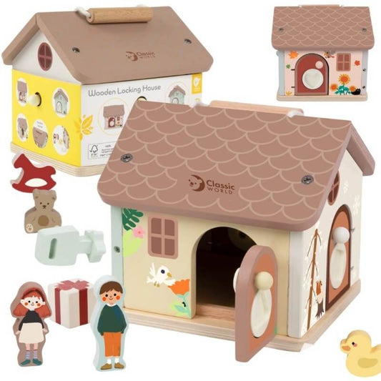 Classic World Medinis Edukacinis Namelis Su Spynomis Vaikams Lėlių Namas