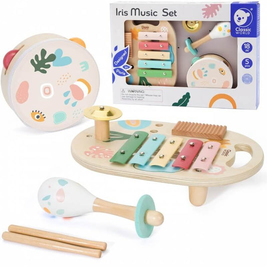 Classic World Medinis Muzikos Instrumentų Rinkinys Vaikams Nuo 6 Mėn. Žaislai Montessori