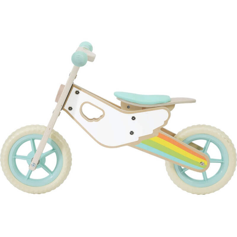 Classic World Medinis Vaikiškas Balansinis Dviratis Quiet Wheels Rainbow Balansinis Dviratis