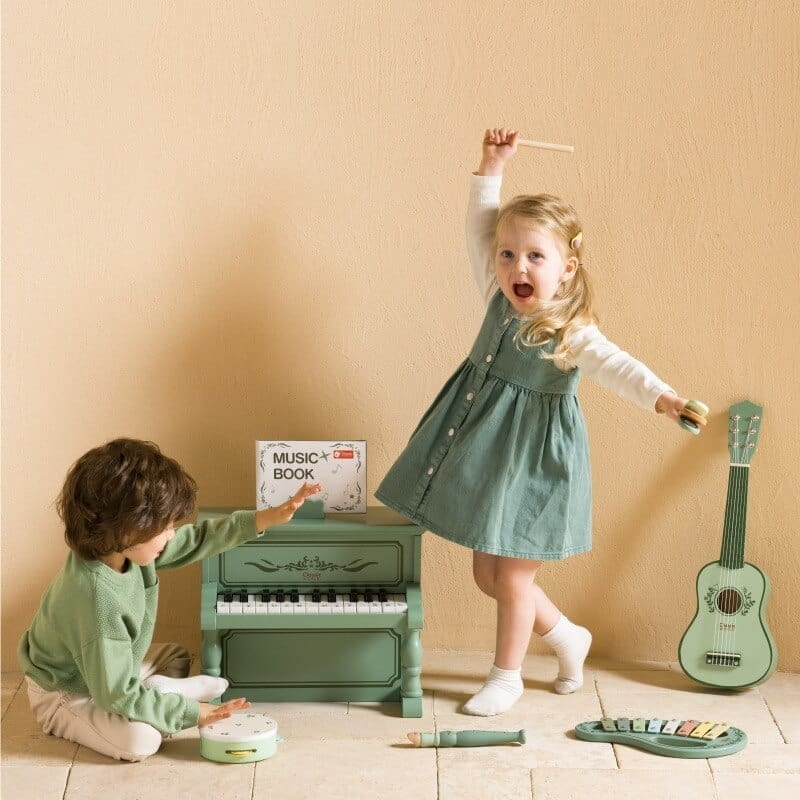 Classic World Medinis Vintažinių Muzikos Instrumentų Rinkinys Vaikams Žaislai Montessori