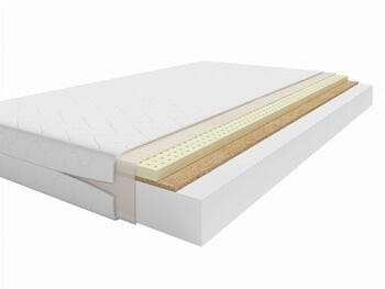 Didelė Tvirta Luletto Lova Namelis Bianco, Balta 200x90 cm Lovos Vienvietės Su čiužiniu