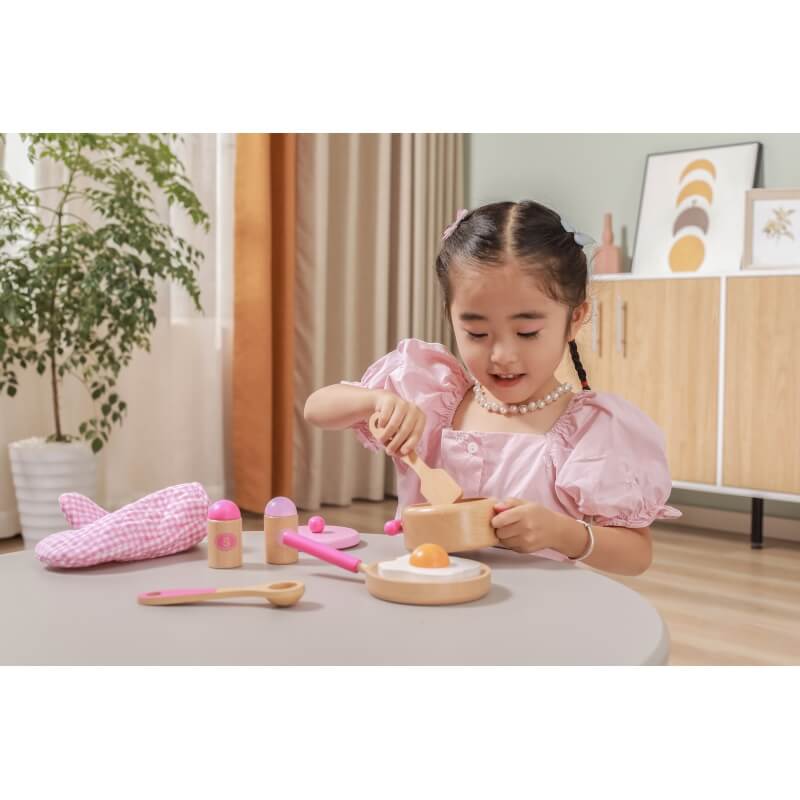 Drewniany Kuchenny Zestaw do gotowania Viga Toys Žaislai Vaikams Ir Kūdikiams