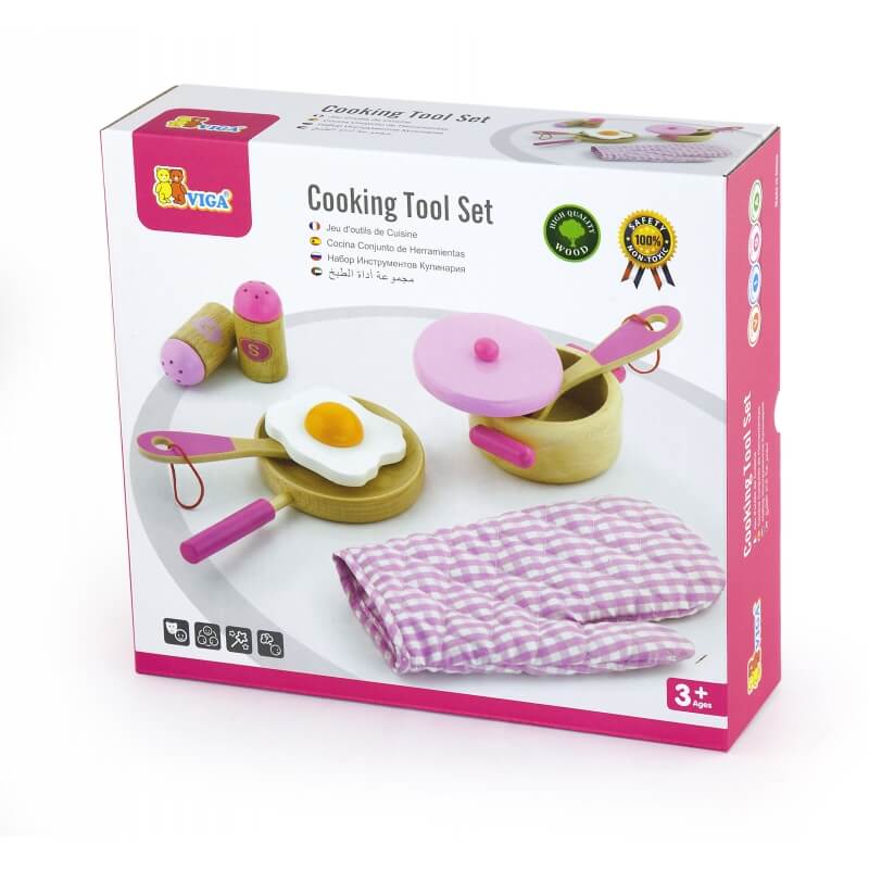 Drewniany Kuchenny Zestaw do gotowania Viga Toys Žaislai Vaikams Ir Kūdikiams