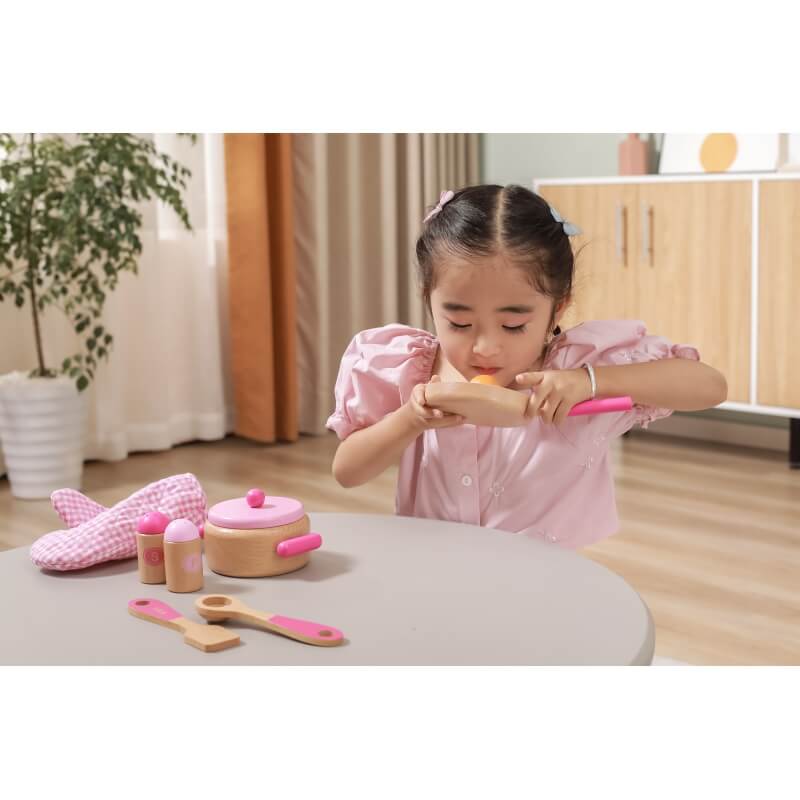 Drewniany Kuchenny Zestaw do gotowania Viga Toys Žaislai Vaikams Ir Kūdikiams
