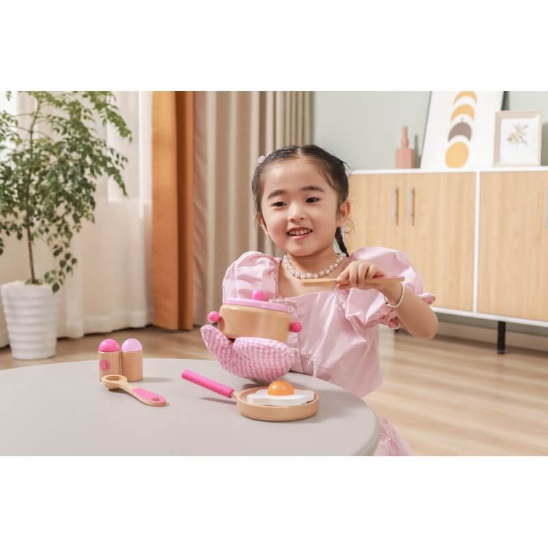 Drewniany Kuchenny Zestaw do gotowania Viga Toys Žaislai Vaikams Ir Kūdikiams