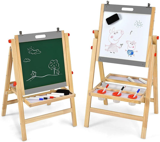 Dvipusė Piešimo Lenta Vaikams 53,5 × 50,5 × 79–104 cm Piešimo Lentos