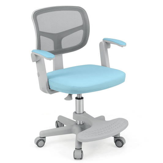Ergonominė Vaikiška Rašomojo Stalo Kėdė Su Pakoja Mėlyna Rašomojo Stalo Kėdės