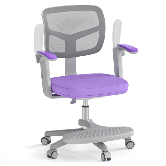 Ergonominė Vaikiška Rašomojo Stalo Kėdė Su Pakoja Violetinė Rašomojo Stalo Kėdės