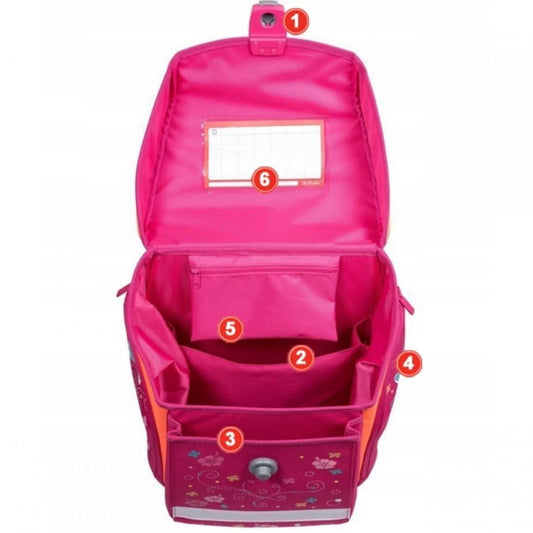 Ergonomiška Herlitz Midi Butterfly Kuprinė Pirmokui Pradinukui IP1089 Kuprinės