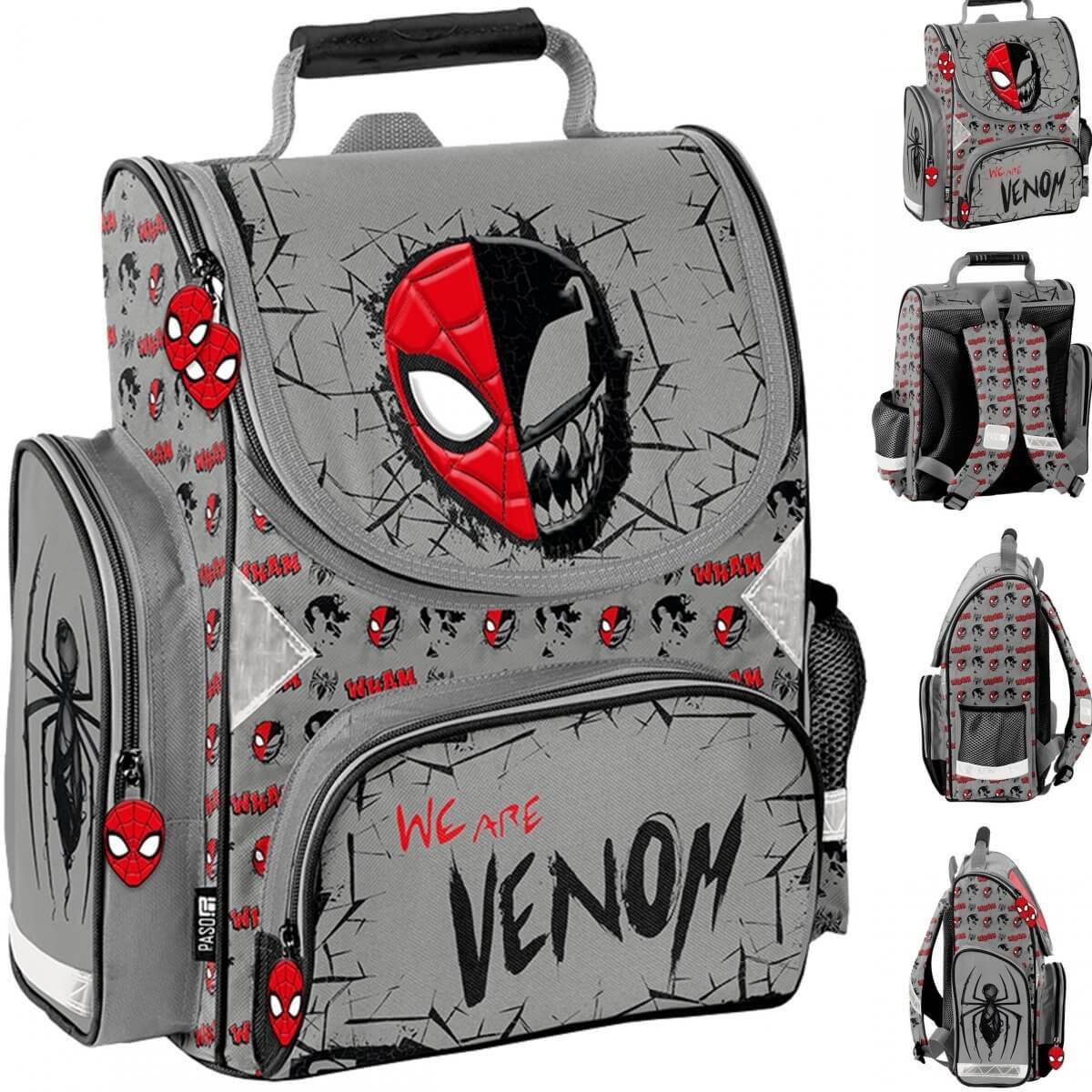 Ergonomiška Kuprinė Pirmokui Pradinukui Minecraft Spiderman Gray 36 cm Kuprinės