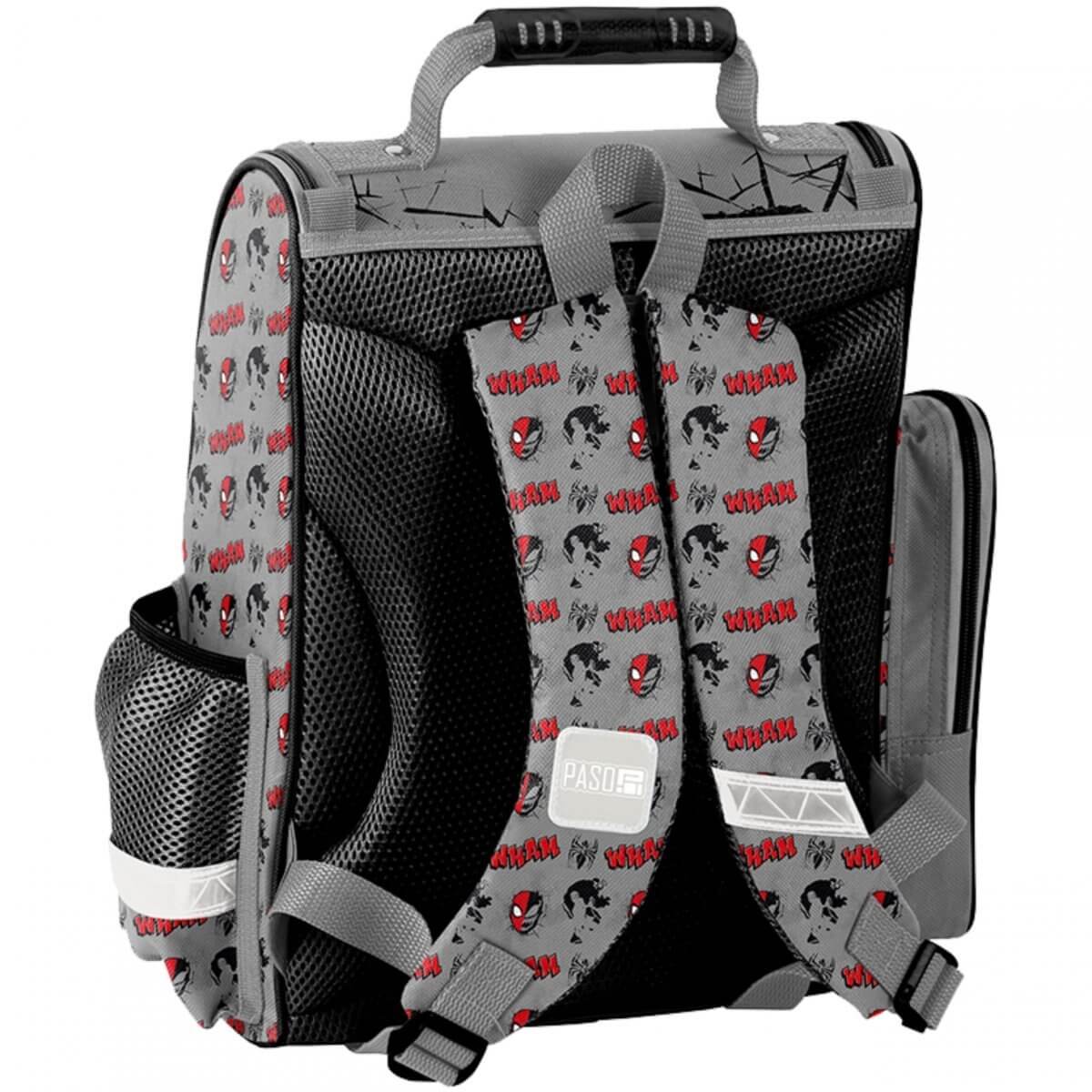 Ergonomiška Kuprinė Pirmokui Pradinukui Minecraft Spiderman Gray 36 cm Kuprinės