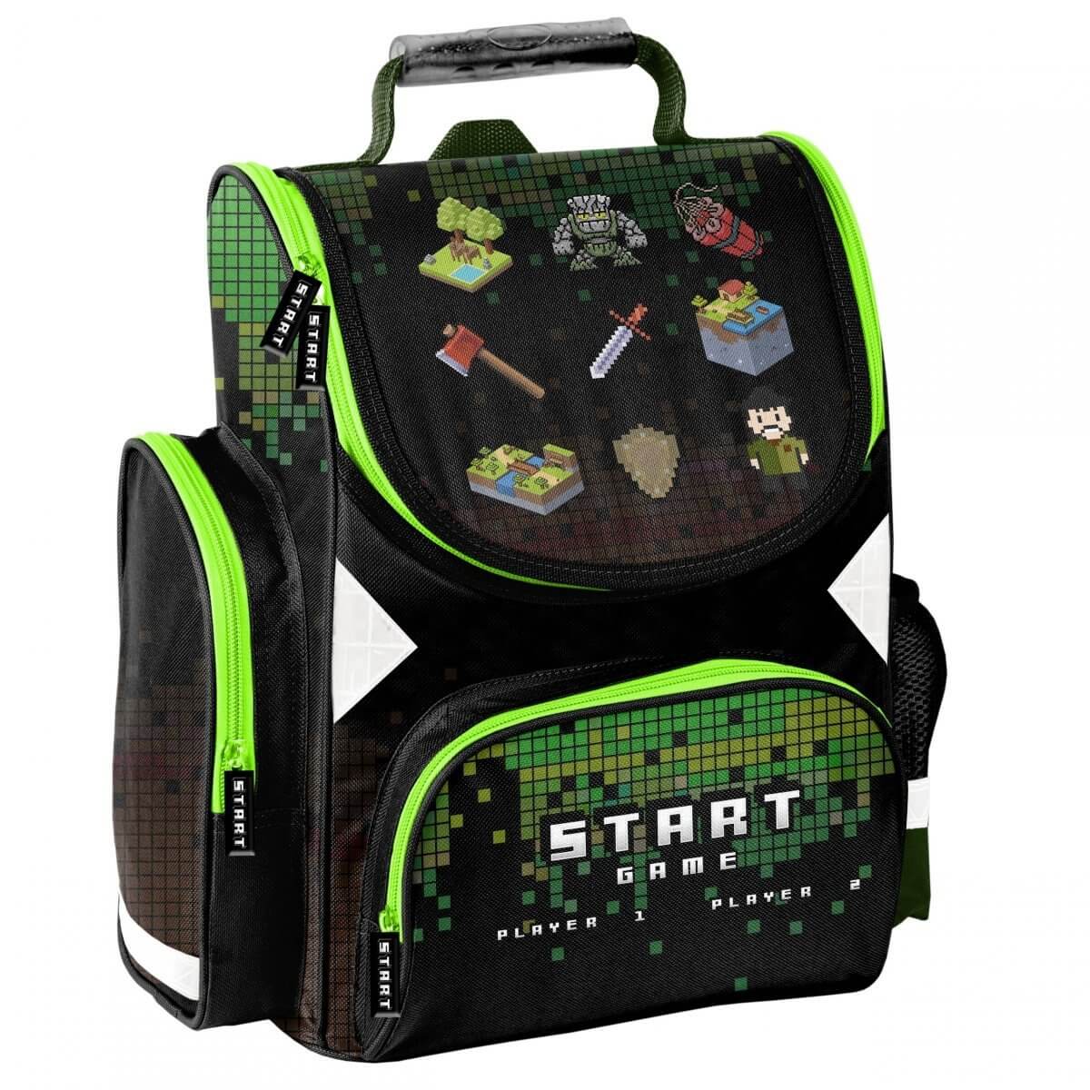 Ergonomiška Kuprinė Pirmokui Pradinukui Minecraft Start Game 36 cm Kuprinės