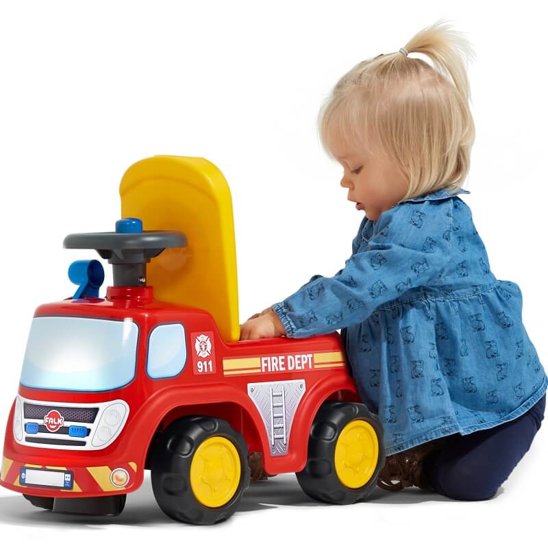 FALK Ugniagesio Automobilio Raitelis Su Rageliu Nuo 1 Metų Amžiaus Vaikiškos Transporto Priemonės