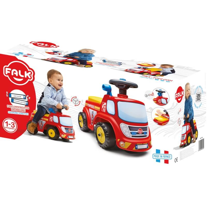 FALK Ugniagesio Automobilio Raitelis Su Rageliu Nuo 1 Metų Amžiaus Vaikiškos Transporto Priemonės