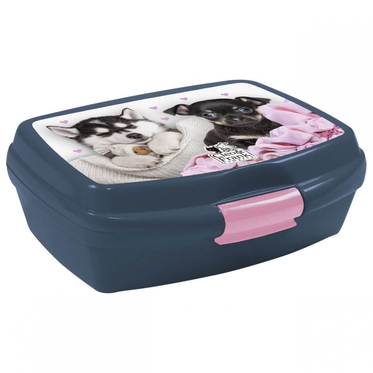 Gertuvės Ir Pietų Dėžutės Rinkinys Vaikams Šuniukai, 330 ml 16,5x13x6 cm Gertuvės Ir Pietų Dėžutės Vaikams