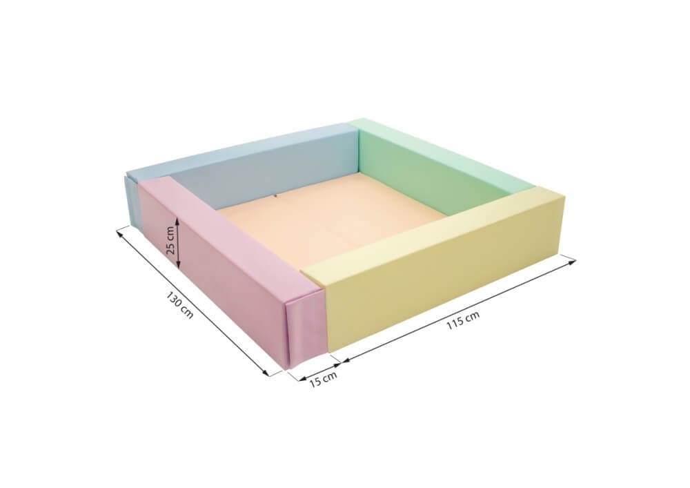 IGLU Kamuolinis Baseinas 130x130 Cm (Šviesiai Pastelinės Spalvos) Sūpynės ir Žaidimų Aikštelės