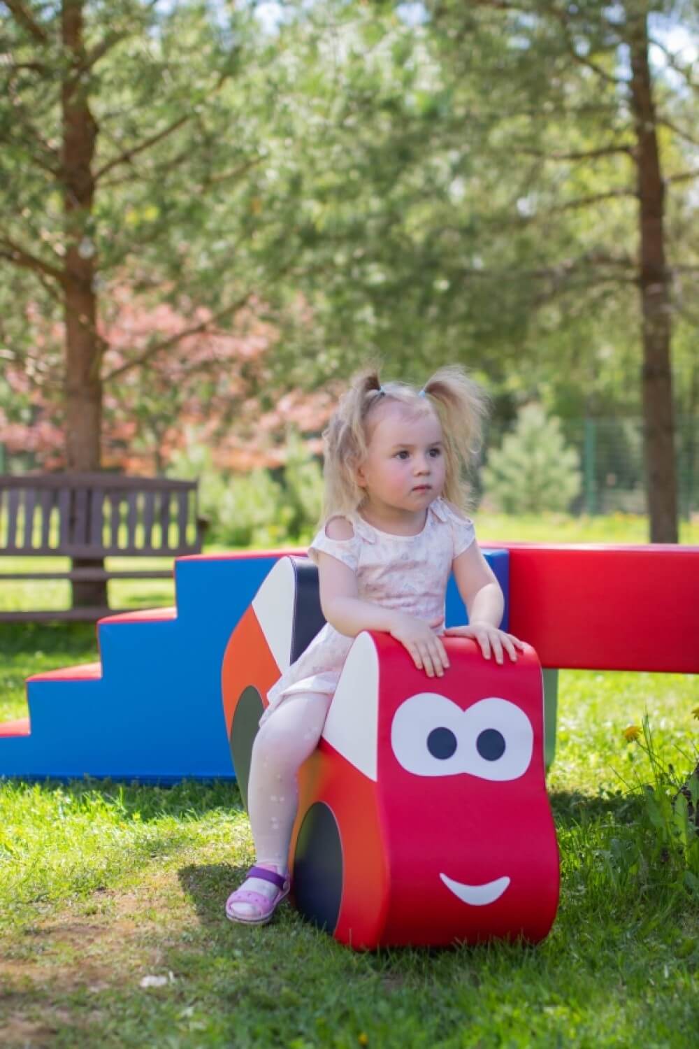 IGLU Minkšta Supynė Rokeris CAR Mėlyna 50 x 25 x 90 cm IGLU Minkštos Žaidimų Aikštelės
