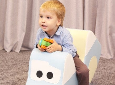 IGLU Minkšta Supynė Rokeris CAR Šviesiai Pastelinė Mėlyna 50 x 25 x 90 cm IGLU Minkštos Žaidimų Aikštelės