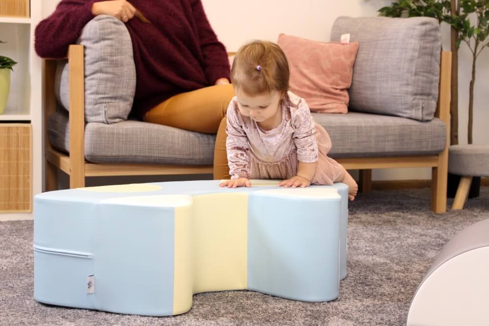 IGLU Minkšta Supynė Rokeris CAR Šviesiai Pastelinė Mėlyna 50 x 25 x 90 cm IGLU Minkštos Žaidimų Aikštelės