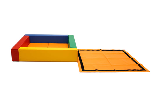 IGLU „POJŪČIAI“ – Minkštas Kamuoliukų Baseinas Sensoriniam Žaidimui, 130 × 130 cm, Spalvotas Minkšti Kamuoliukų Baseinai