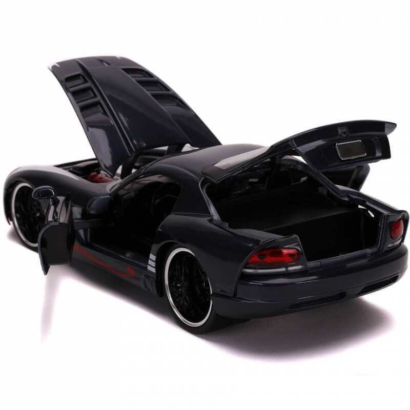 JADA Marvel Automobilis Venom 2008 Dodge Viper Figūrėlė 1:24 Žaislai Mašinėlės Ir Trasos