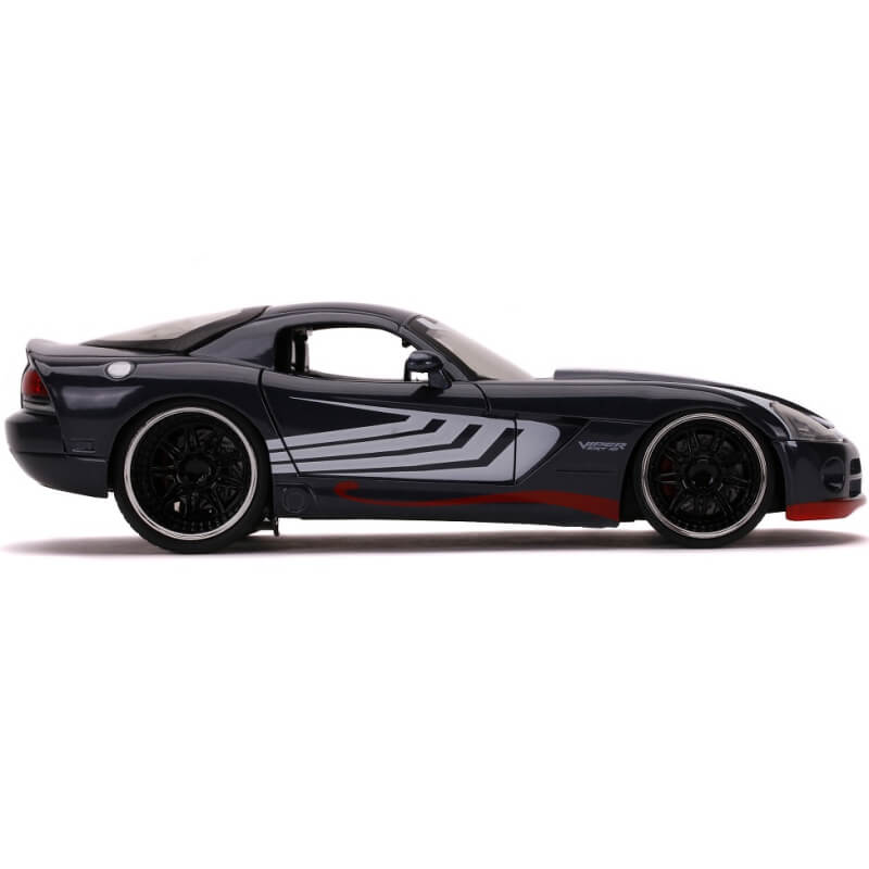 JADA Marvel Automobilis Venom 2008 Dodge Viper Figūrėlė 1:24 Žaislai Mašinėlės Ir Trasos