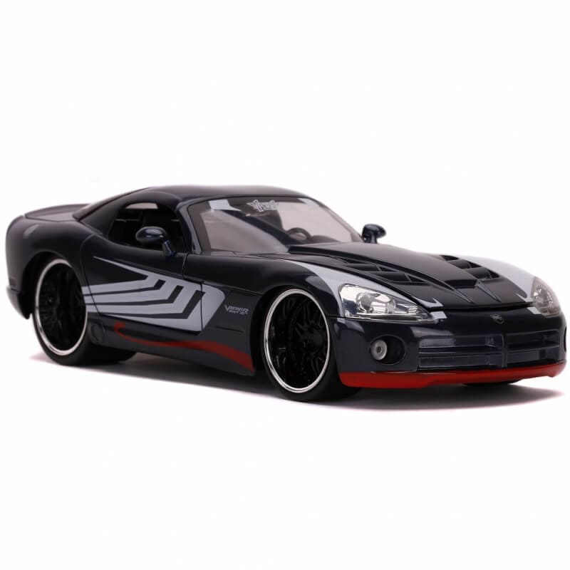 JADA Marvel Automobilis Venom 2008 Dodge Viper Figūrėlė 1:24 Žaislai Mašinėlės Ir Trasos