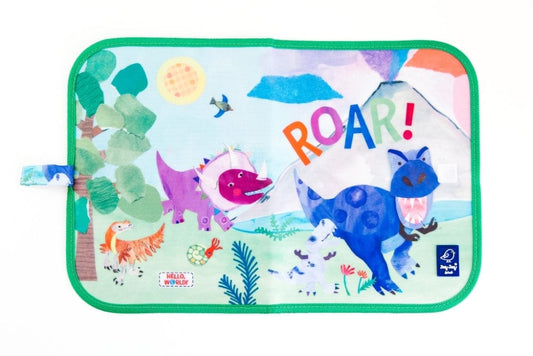 Jaq Jaq Bird piešimo padėklas su netepančiomis kreidelėmis, Dinozauras