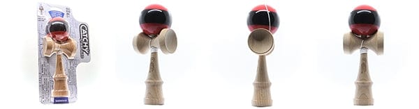 Kendama žaislas, medinis/raudonas