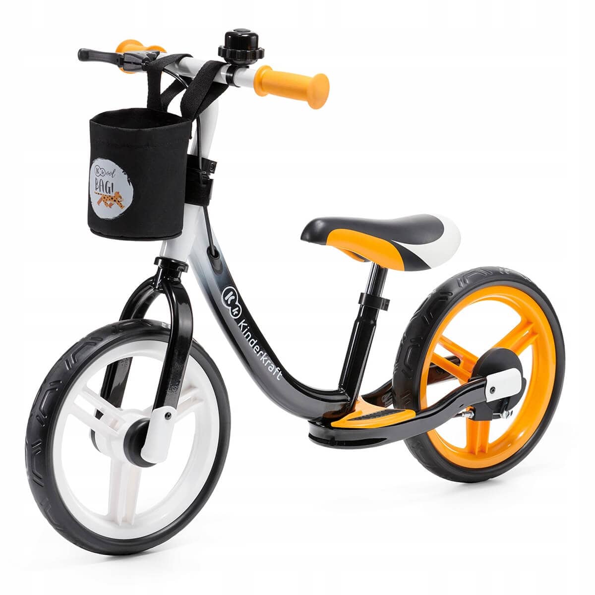 Kinderkraft Space 12" Balansinis Dviratukas Geltonas 2m+ Push & Pedal Riding Vehicles