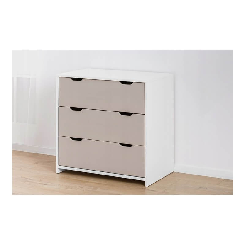 Komoda Su Vystymo Lenta Baby Raj Moon Balta Su Smėlio Spalva Vystymo Stalai