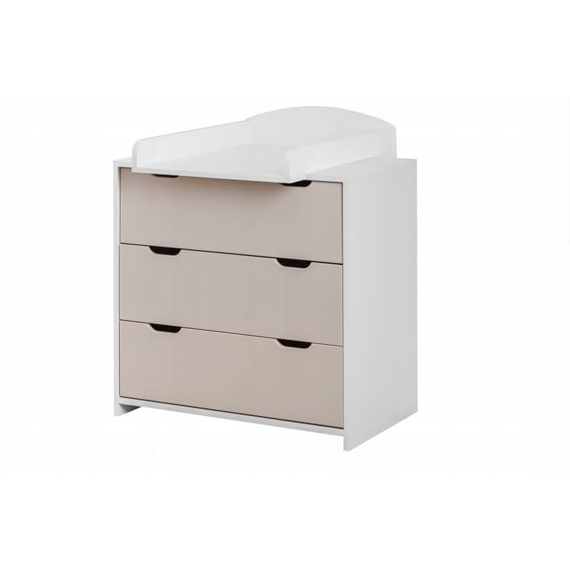 Komoda Su Vystymo Lenta Baby Raj Moon Balta Su Smėlio Spalva Vystymo Stalai