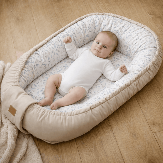Kūdikio Lizdelis „Švelnus Velvet“, 95 × 61 cm Lizdelis kūdikiui