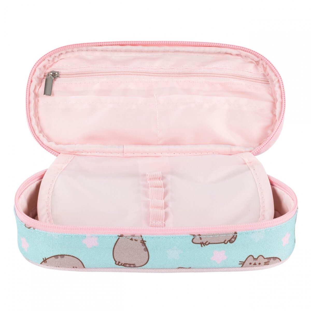 Kuprinė Mergaitėms Su Pusheen Dizainu Ir 5 Priedais Mokyklai 40x28x18 cm Kuprinė Rinkinys