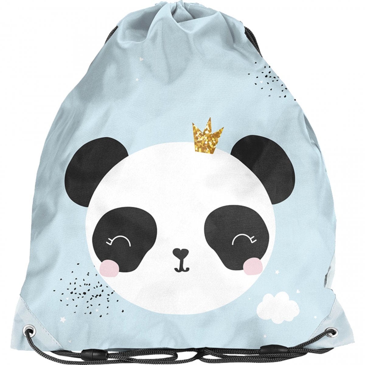 Kuprinė Pirmokui Mėtinė Panda Su Ratukais 36 cm Mokyklinis Rinkinys 3in1 Kuprinės