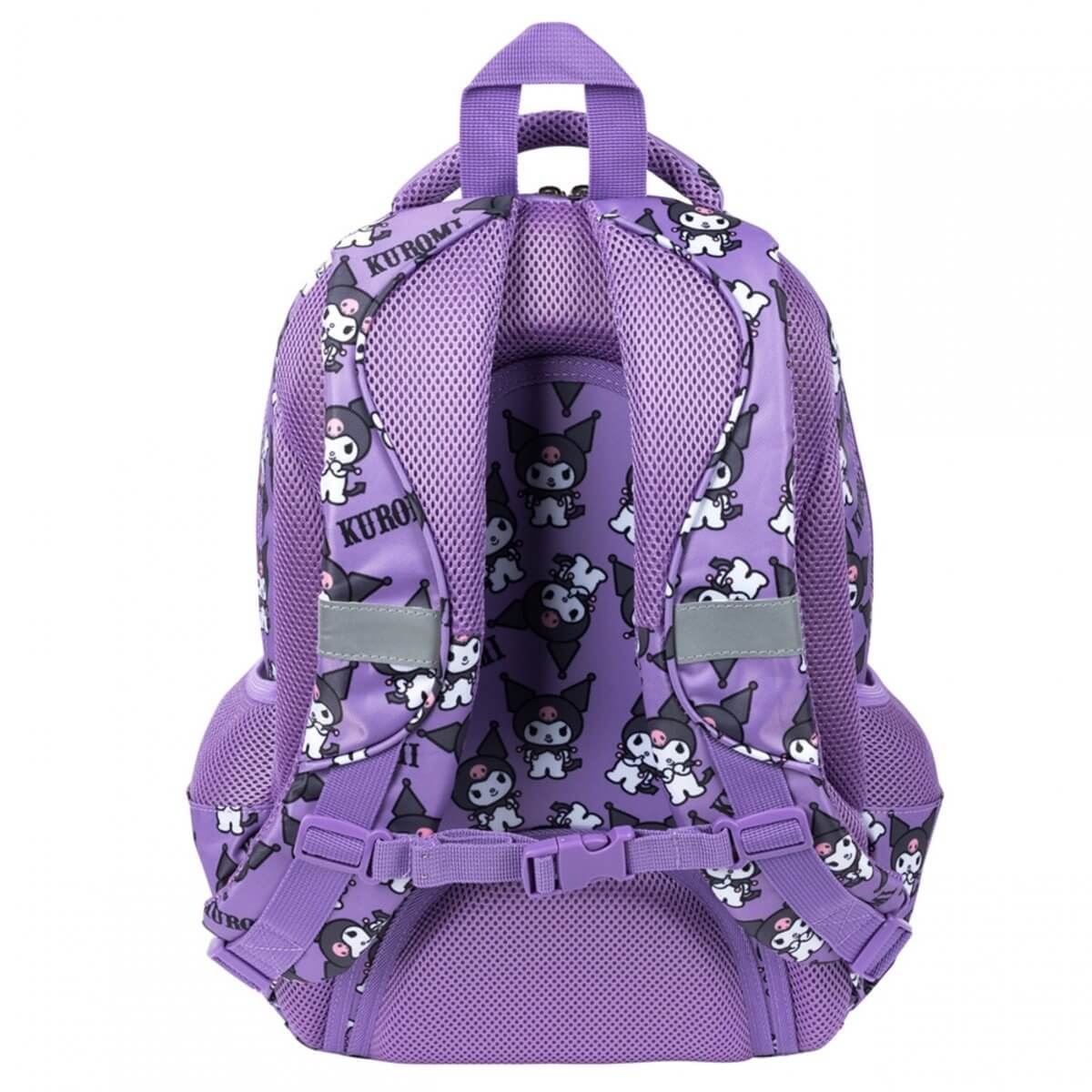 Kuprinė Su Kuromi Dizainu Ir Priedais Mokyklai, Violetinė 40x28x18 cm Kuprinė Rinkinys