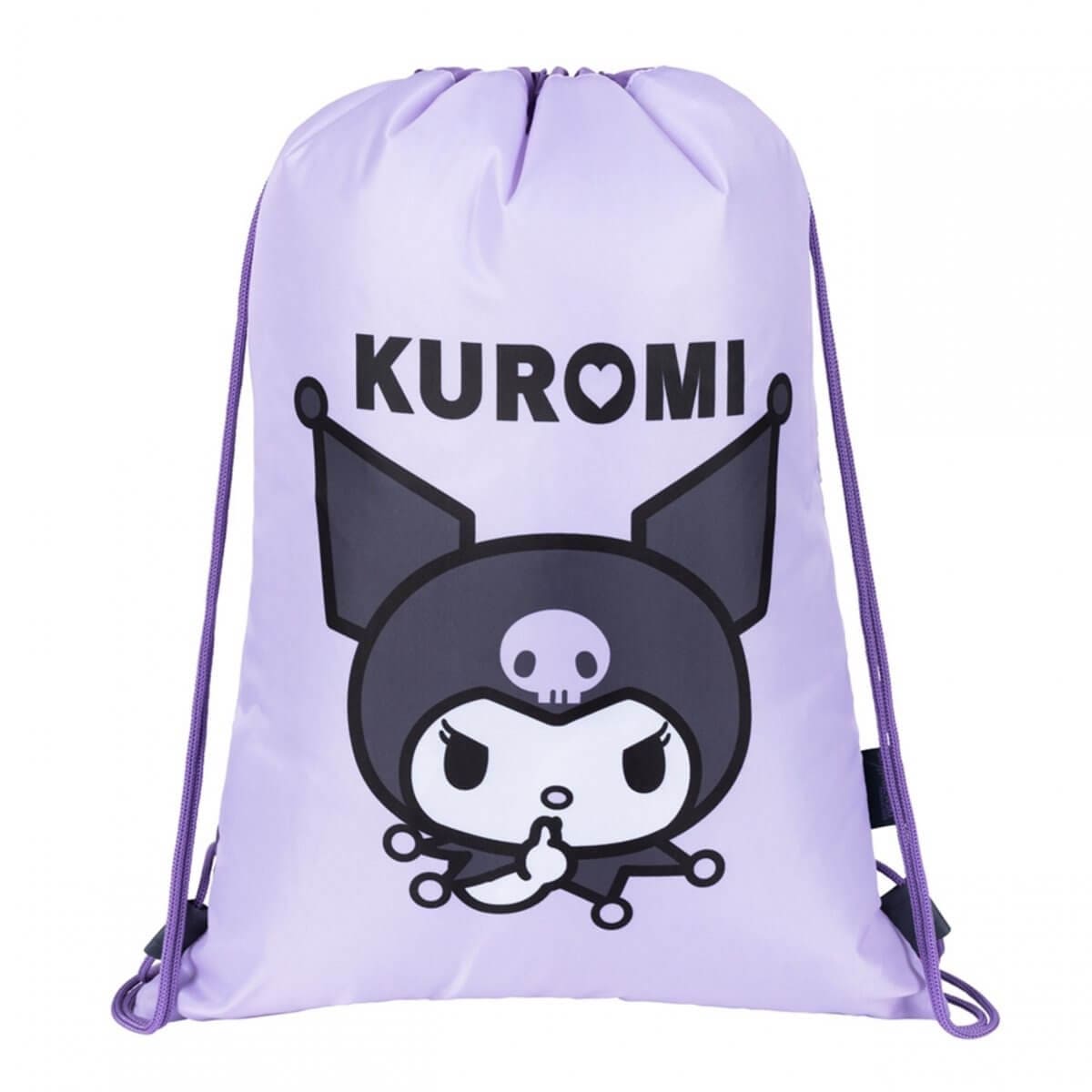 Kuprinė Su Kuromi Dizainu Ir Priedais Mokyklai, Violetinė 40x28x18 cm Kuprinė Rinkinys
