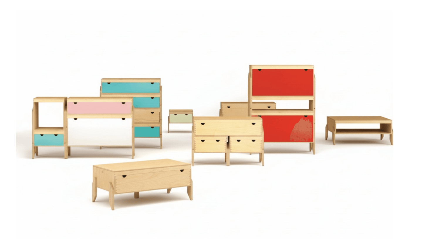 Kurk Baldus Pats, CapiBabi XL – Modulinė Komoda, Kėdutė Ar Suoliukas, Balta Komoda