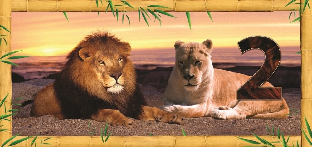 Lavinanti dėlionė SKAIČIAI - GYVŪNAI, 3-6 metų vaikams