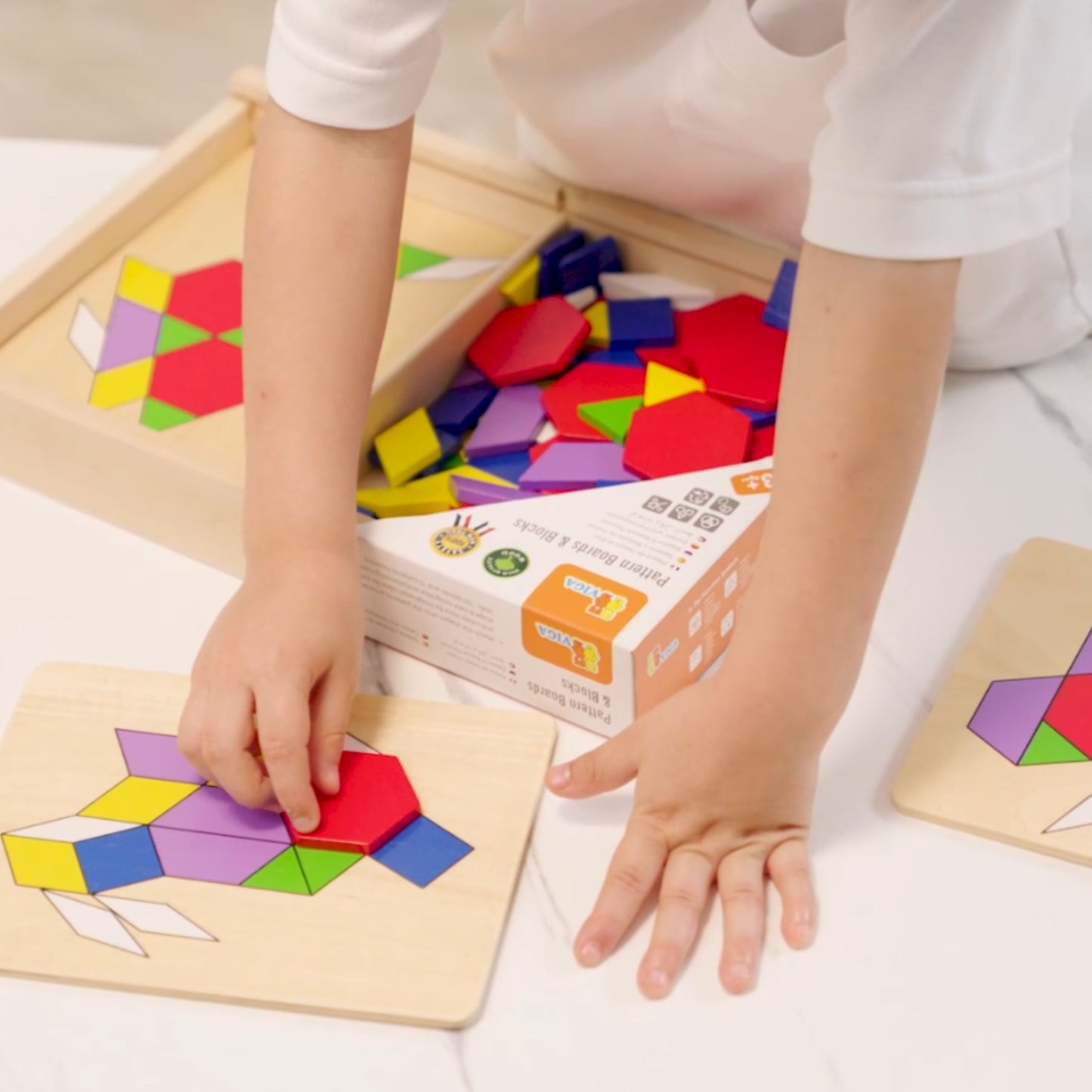 Viga Medinė Geometrinė Montessori Mozaika – 5 nuotrauka