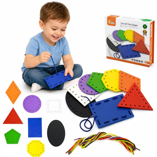 Viga Montessori medinių formų vėrimo rinkinys – nuotrauka 2